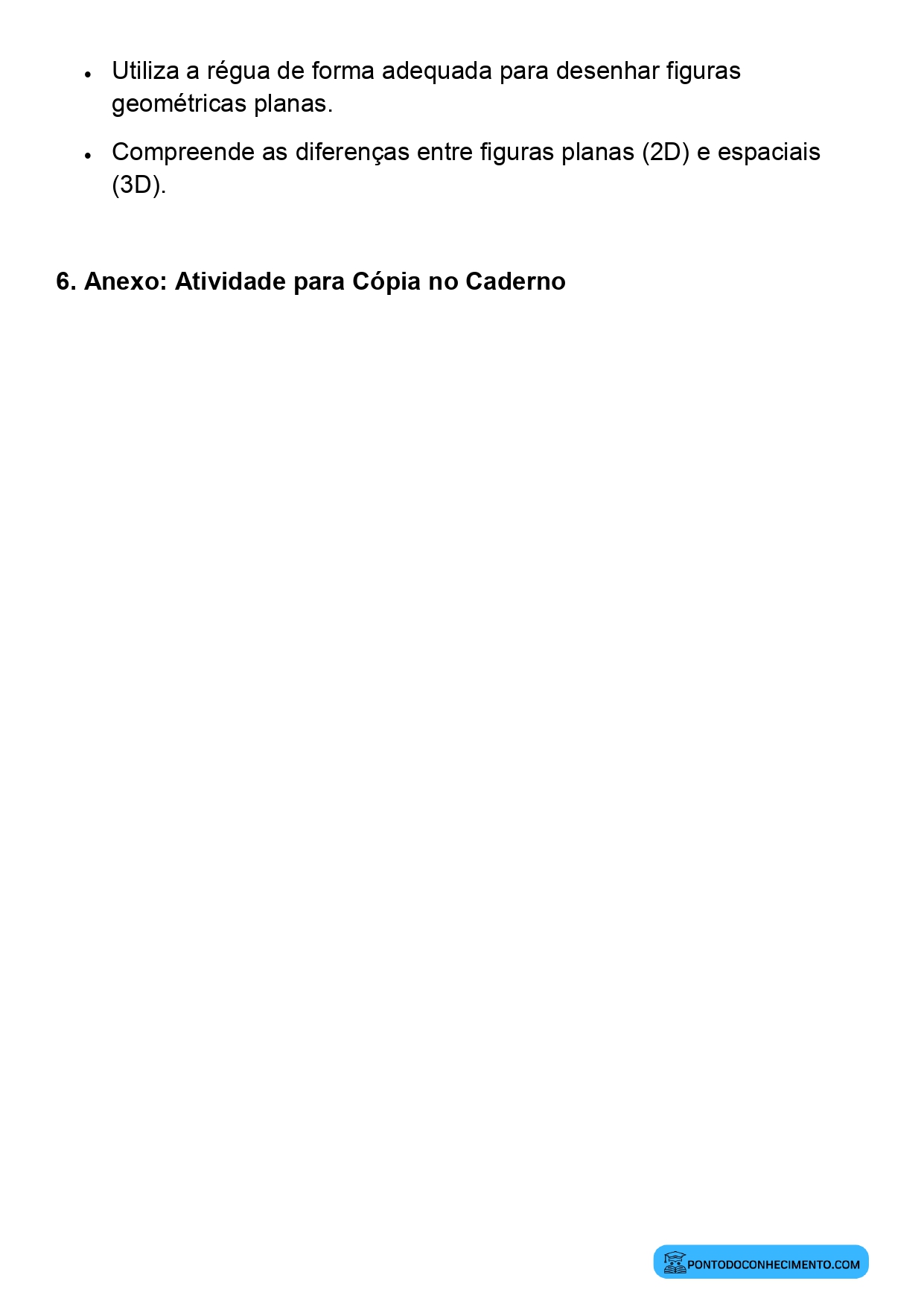 Plano de aula sobre reconhecimento de formas geométricas no cotidiano