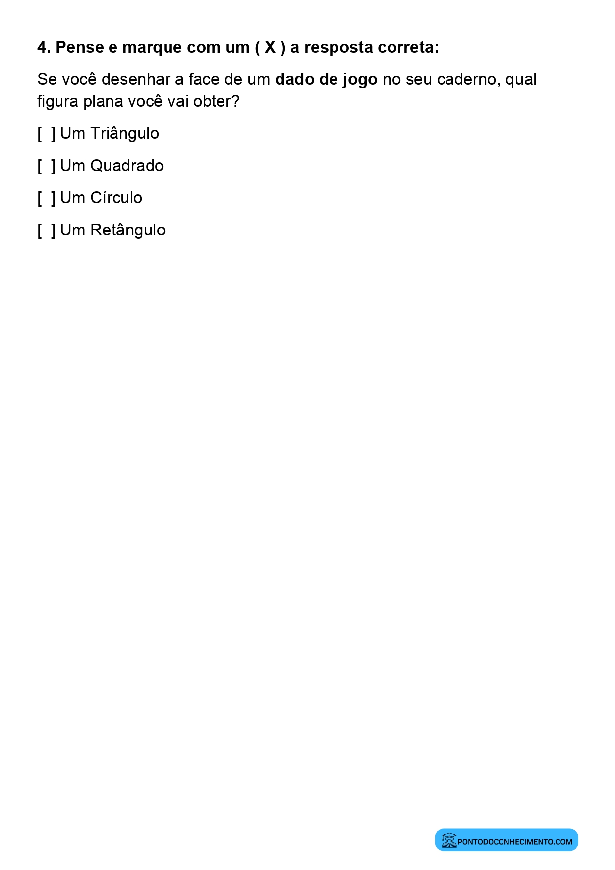 Plano de aula sobre comparação de características das figuras geométricas