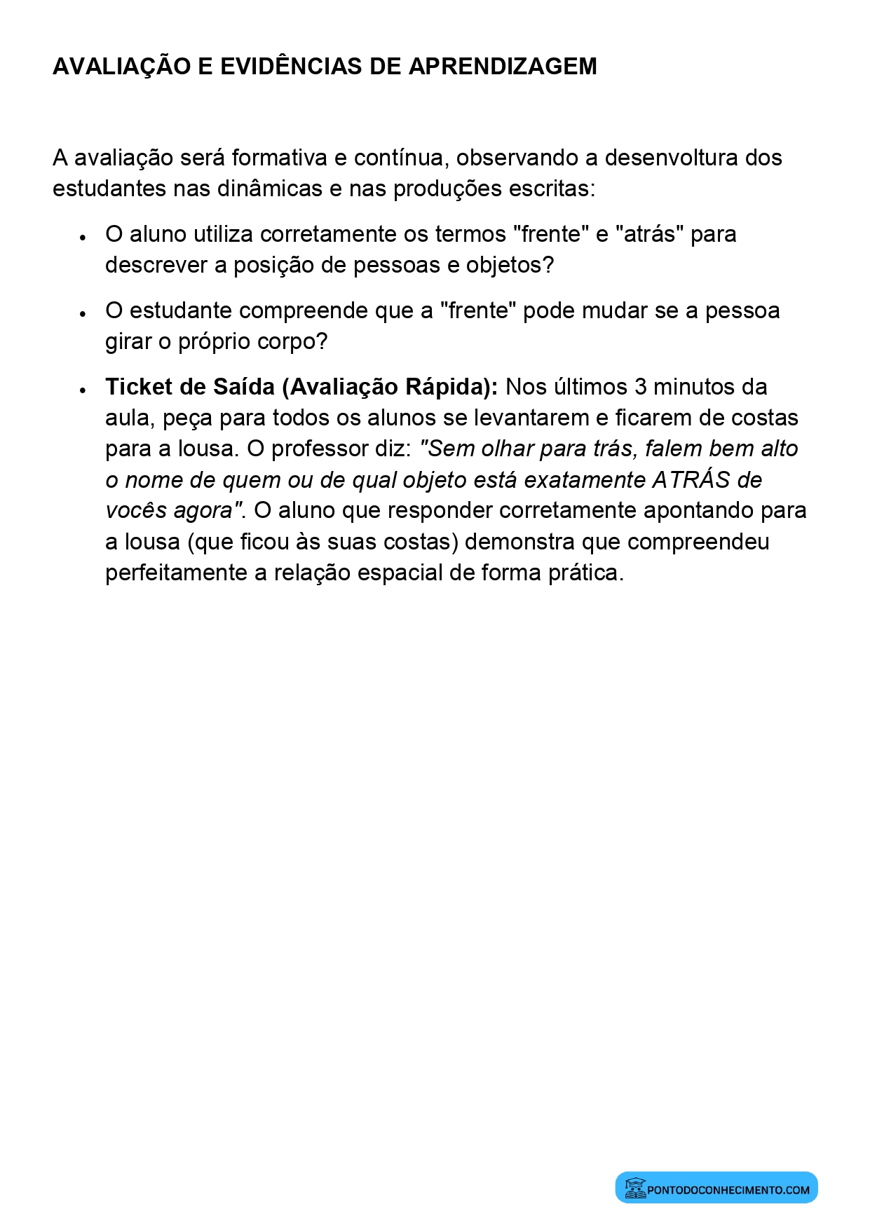 Plano de Aula de Matemática com Frente e Atrás