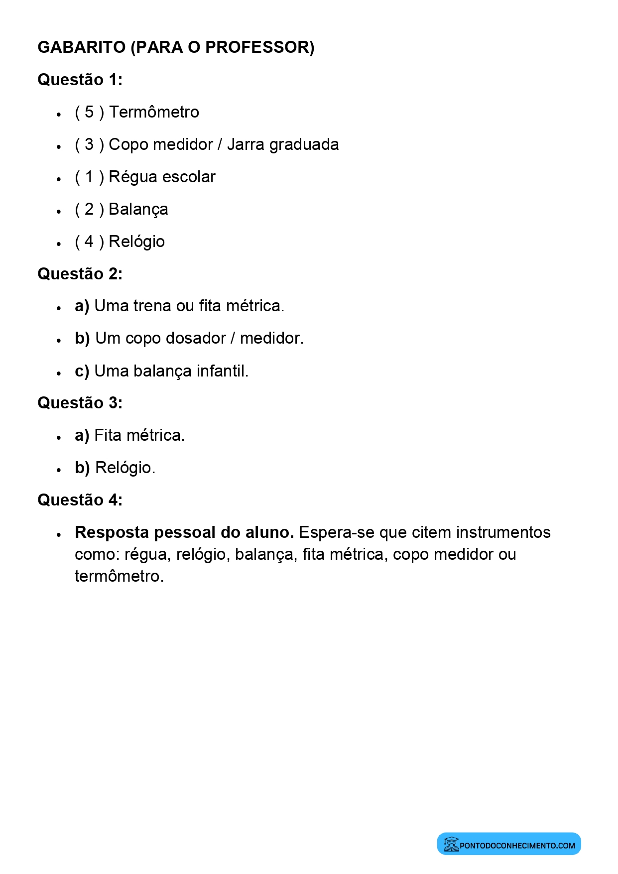 Plano de aula sobre instrumentos para medir massa