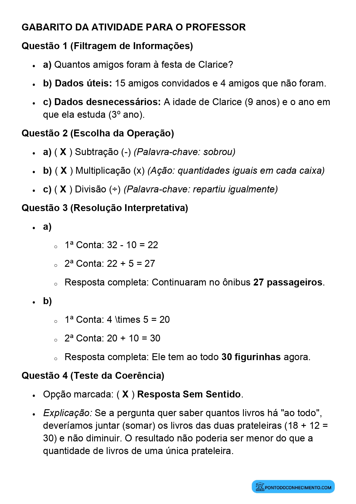 Plano de aula de Matemática sobre compreensão de estratégias para resolver problemas