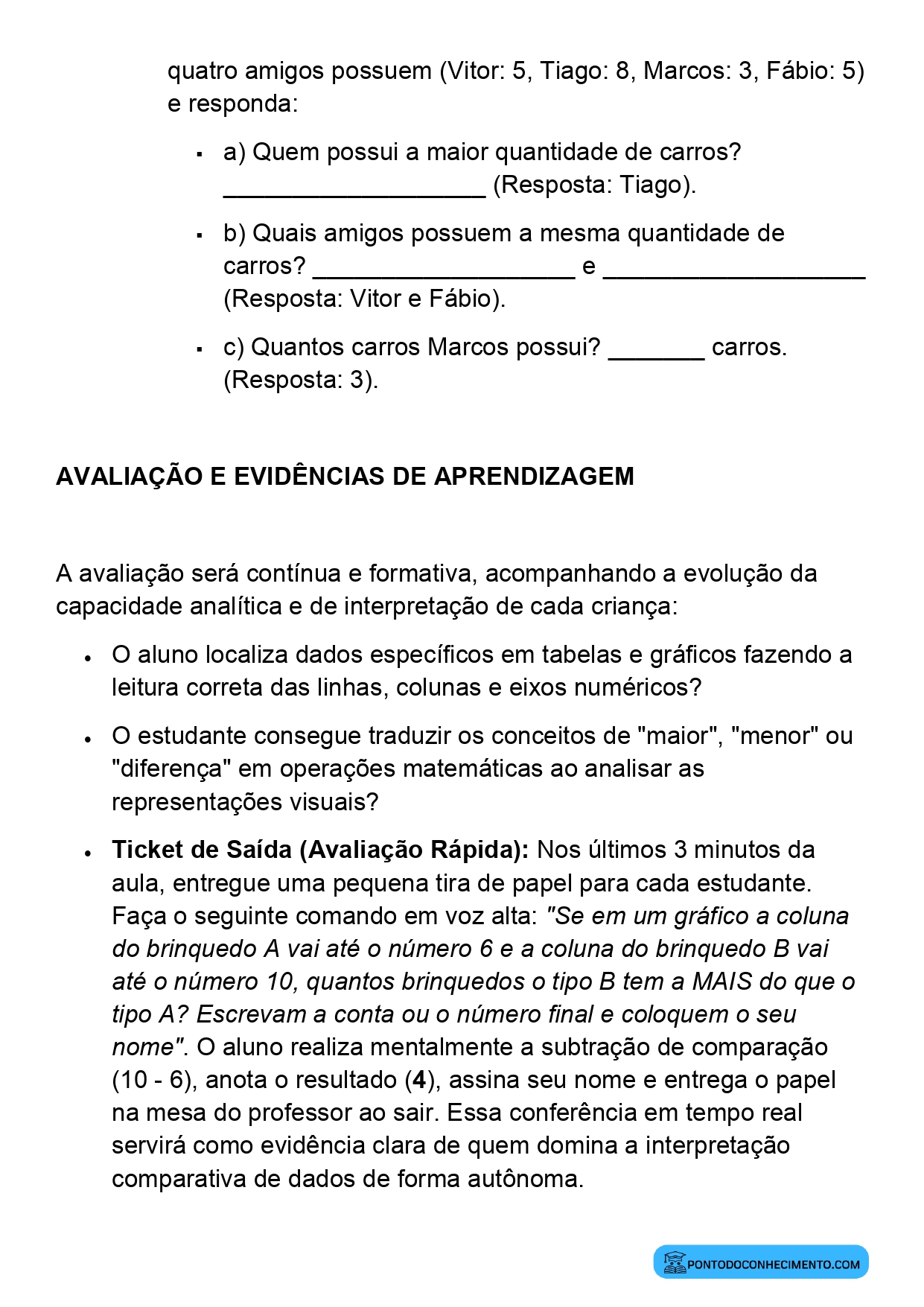 Plano de Aula Alinhado à BNCC Matemática 2º Ano Leitura e Interpretação de Tabelas e Gráficos