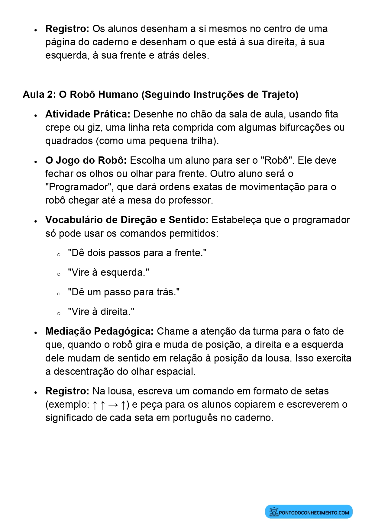 Plano de Aula Completo de Matemática 2º Ano Localização e Movimentação de Pessoas e Objetos no Espaço