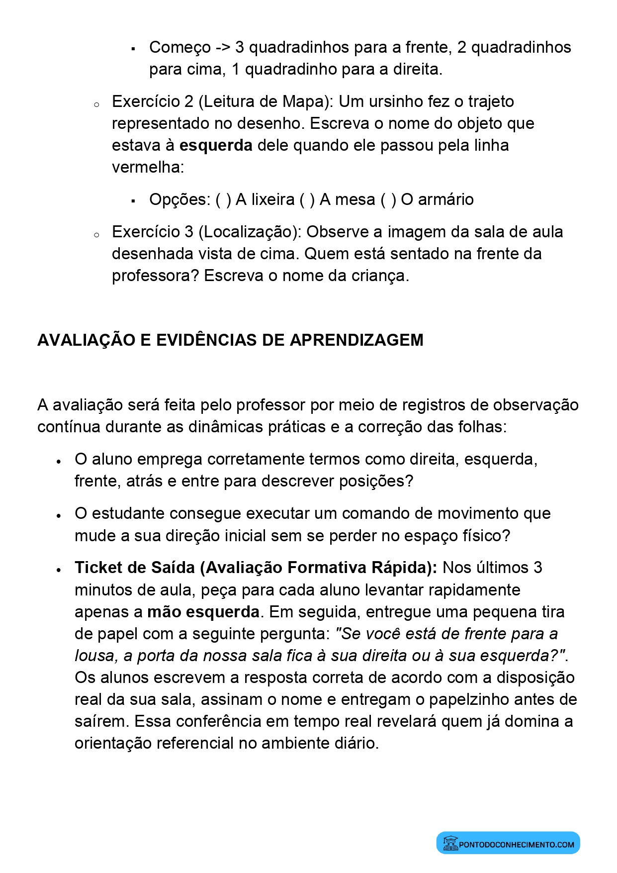 Plano de Aula Alinhado à BNCC Matemática 2º Ano Localização e Movimentação de Pessoas e Objetos no Espaço