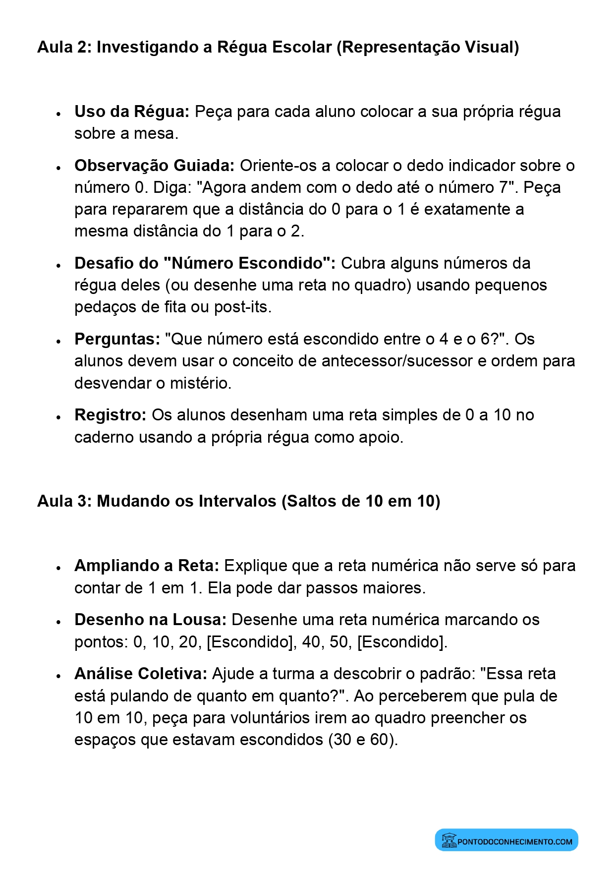 Plano de Aula Completo de Matemática 2º Ano Localização e Representação de Números na Reta Numérica