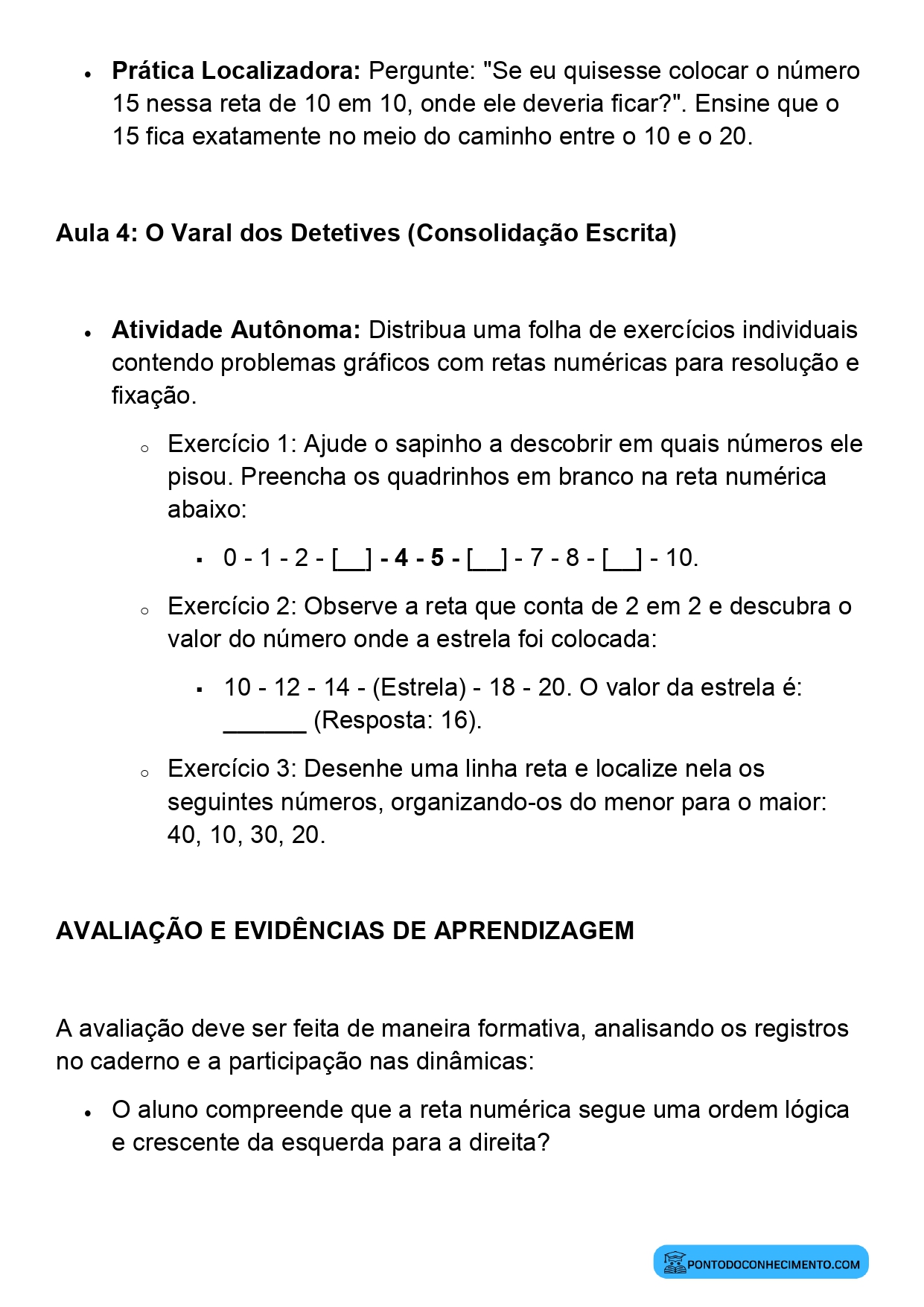 Plano de Aula BNCC Matemática 2º Ano Localização e Representação de Números na Reta Numérica