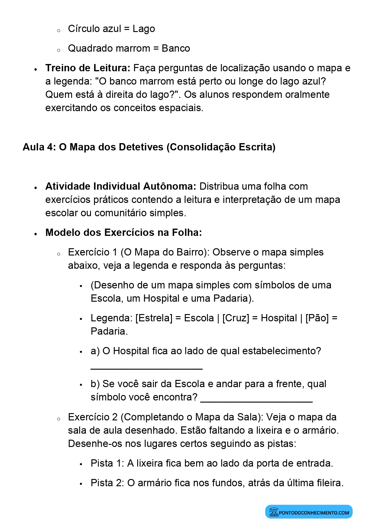 Plano de Aula BNCC Matemática 2º Ano Mapas Simples