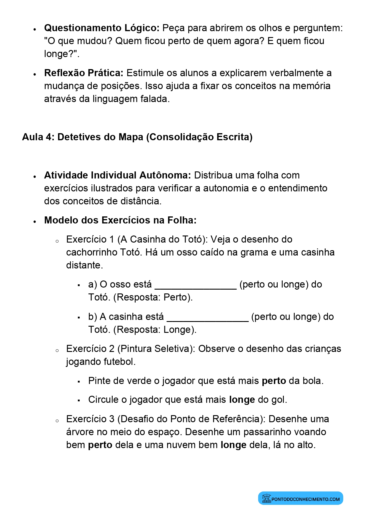Plano de Aula BNCC Matemática 2º Ano Perto e Longe