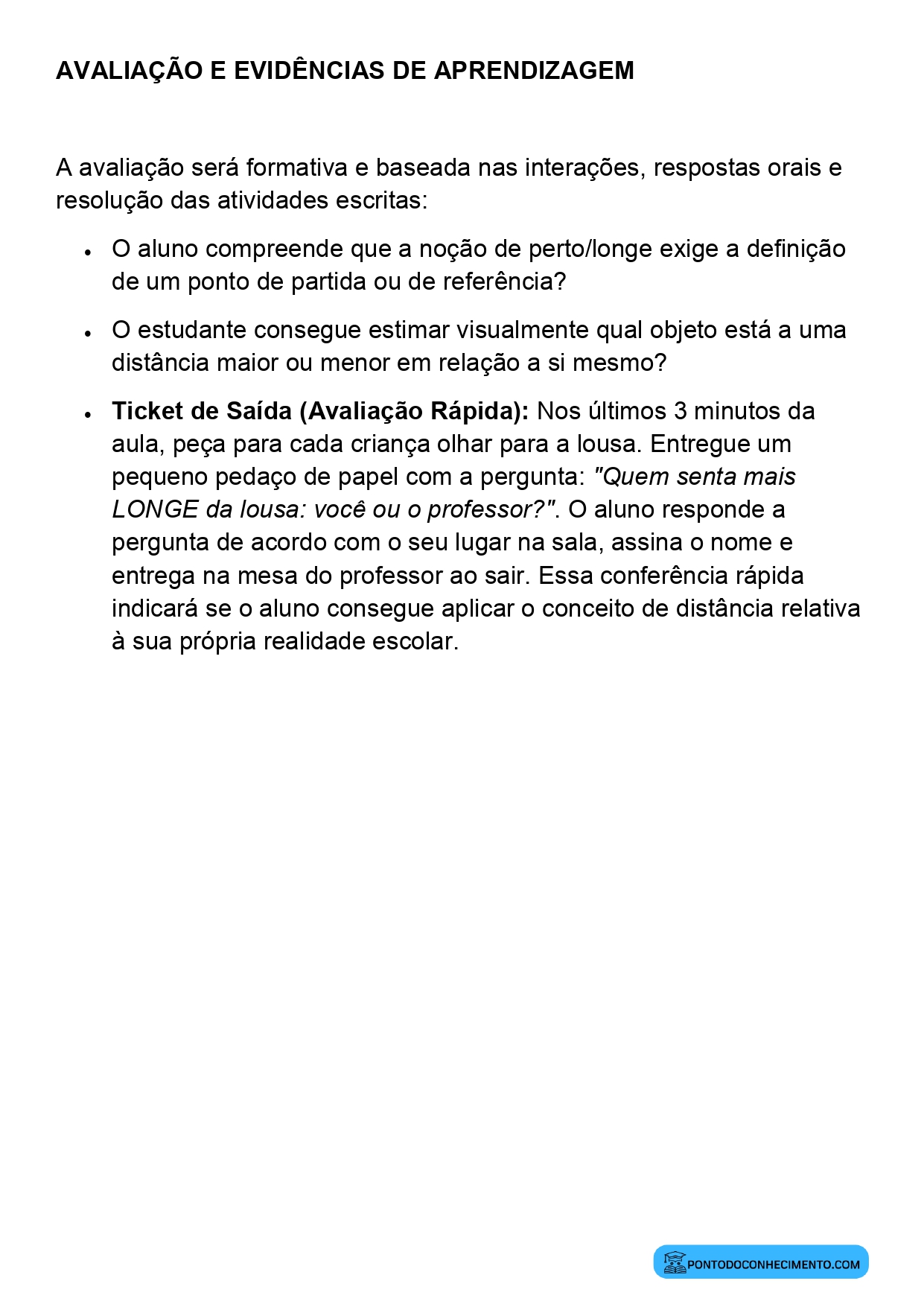 Plano de Aula Alinhado à BNCC Matemática 2º Ano Perto e Longe