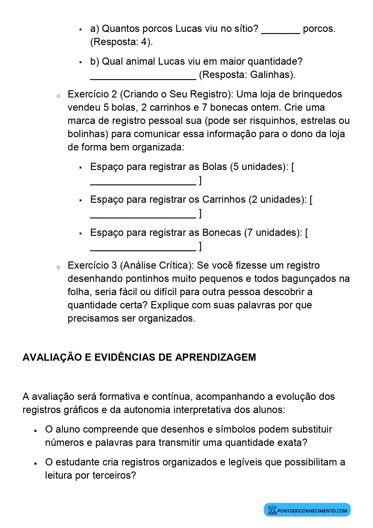 Plano de Aula Alinhado à BNCC Matemática 2º Ano Registros Pessoais para Comunicação de Informações