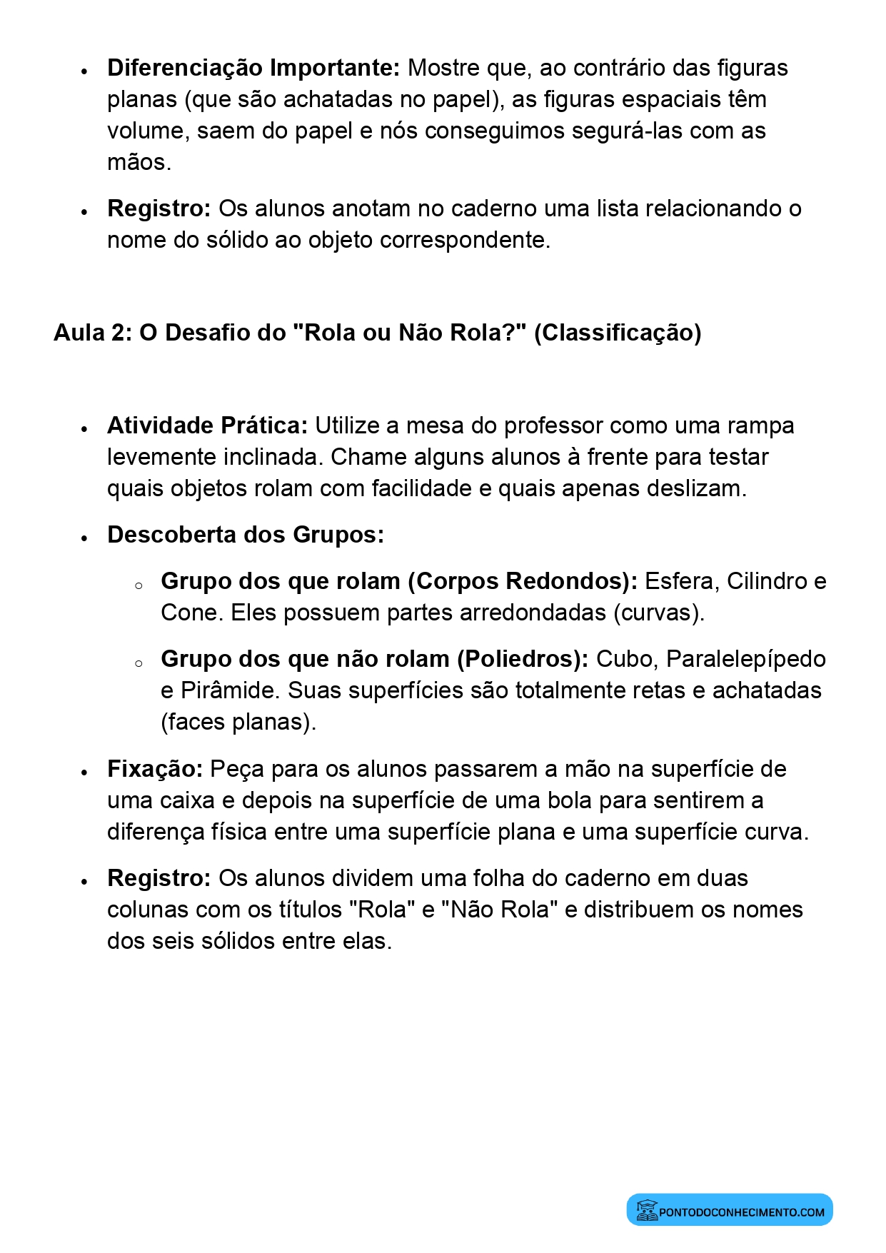 Plano de Aula Completo de Matemática 2º Ano Figuras Geométricas Espaciais