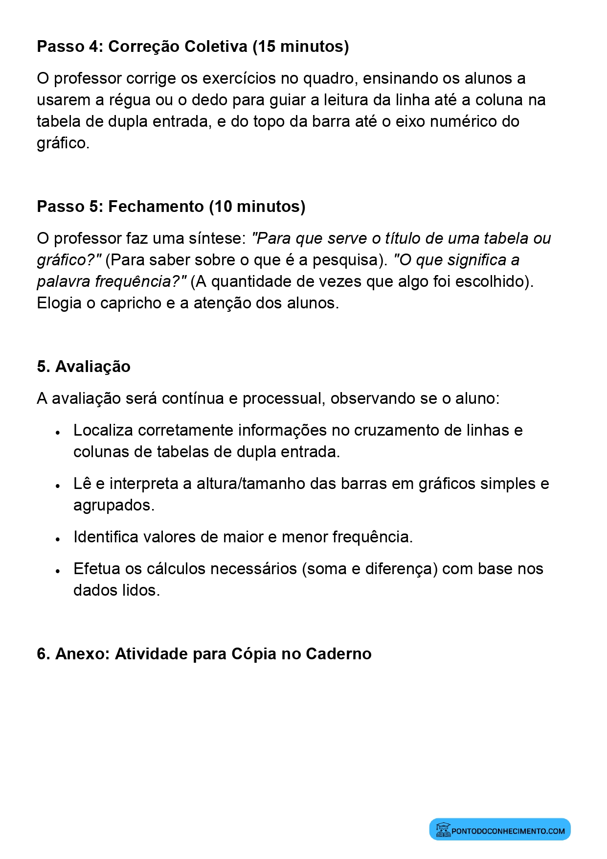 Plano de aula sobre gráficos de barras agrupadas