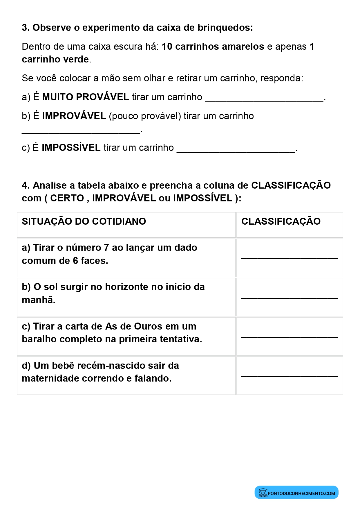 Probabilidade no cotidiano