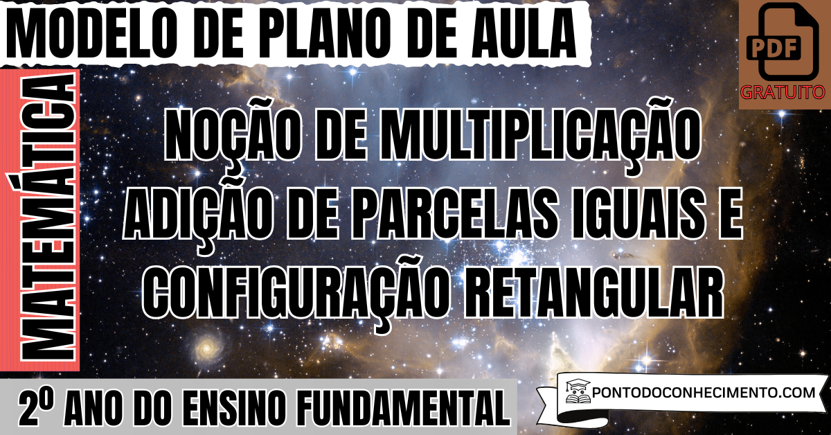 Plano de Aula de Matemática para o 2º Ano sobre Noção de Multiplicação Adição de Parcelas Iguais e Configuração Retangular