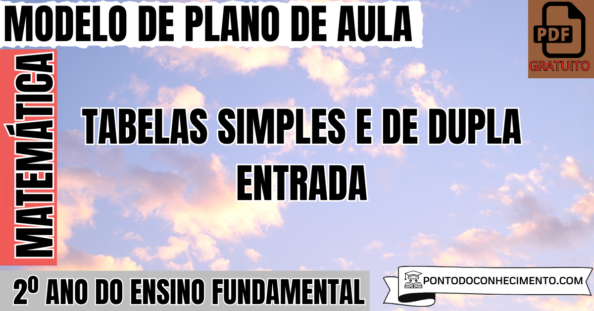 Plano de Aula de Matemática para o 2º Ano sobre Tabelas Simples e de Dupla Entrada