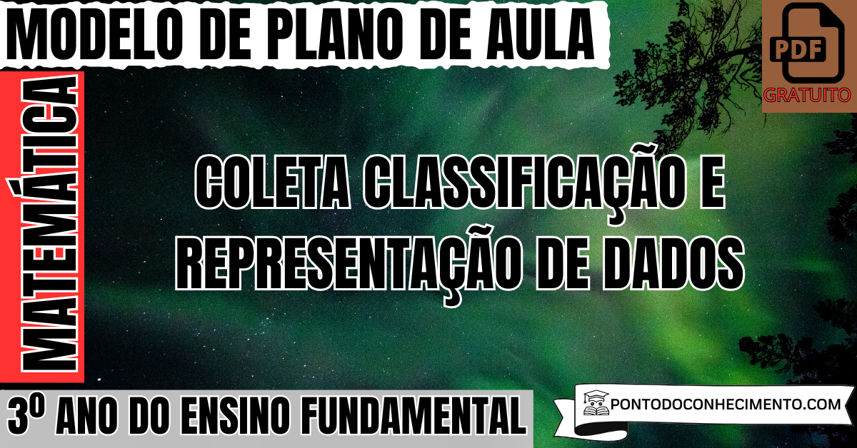 Plano de aula de Matemática para o 3º ano sobre coleta classificação e representação de dados