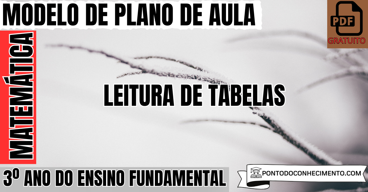 Plano de aula de Matemática para o 3º ano sobre leitura de tabelas
