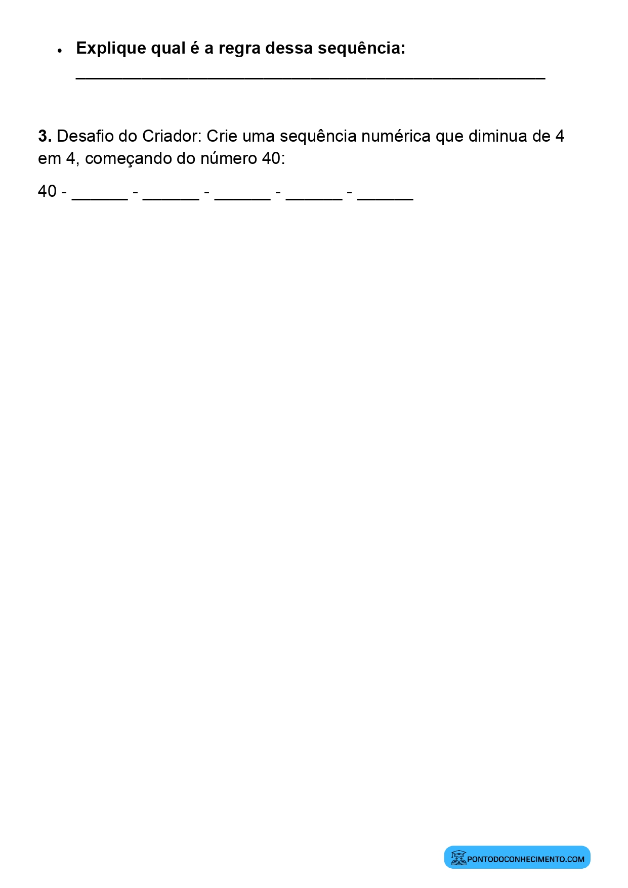 Plano de aula de Matemática sobre análise de padrões