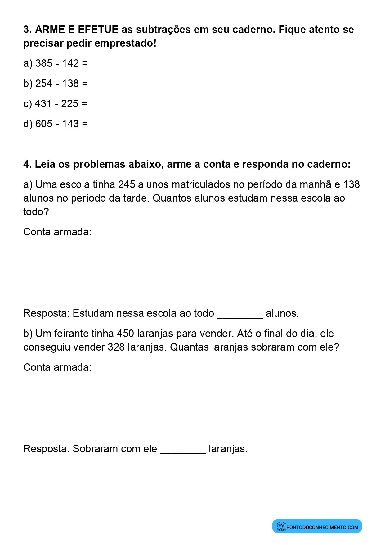 Plano de aula de Matemática sobre cálculo escrito de adição
