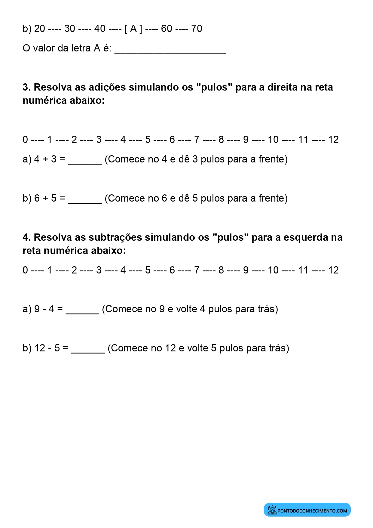 Plano de aula de Matemática sobre sequência numérica na reta