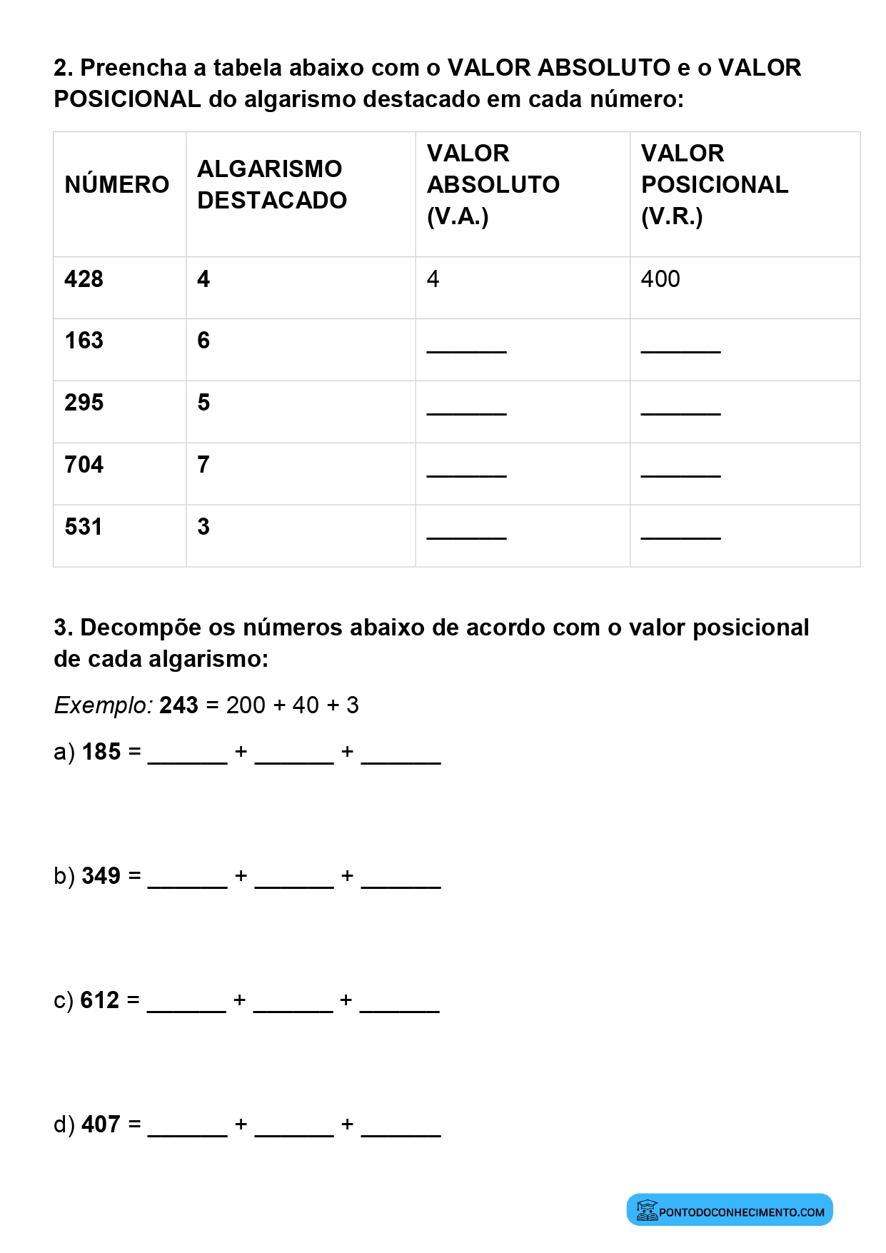 Plano de aula de Matemática sobre sistema de numeração decimal